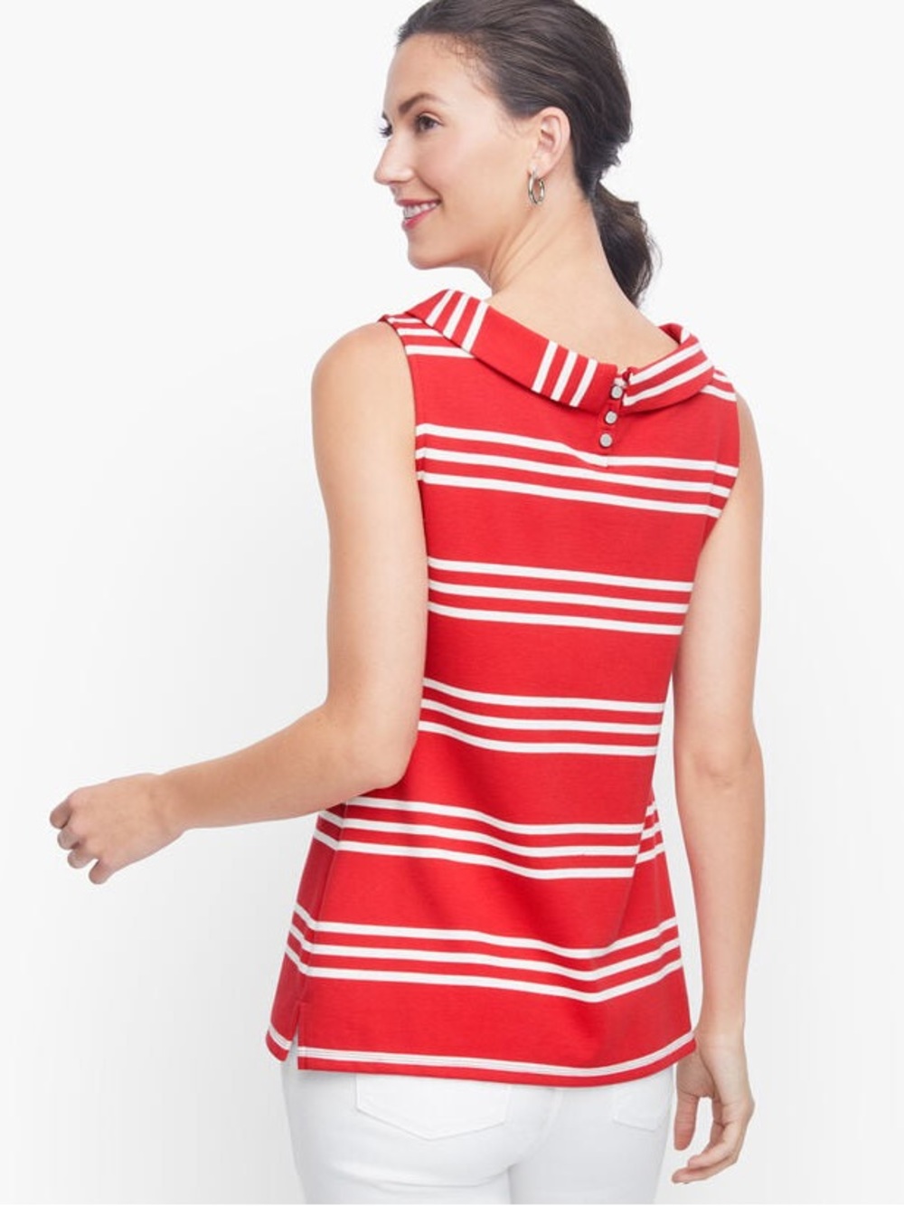 Talbots XL Ponte Sabrina Neck Top